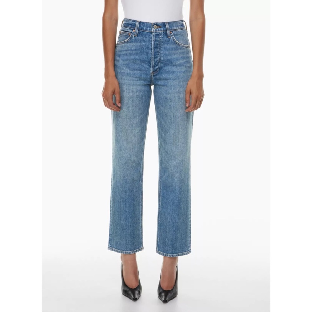 NWT Aritzia Denim Forum Arlo High Rise Straight Leg Jean Medium Wash Size 27